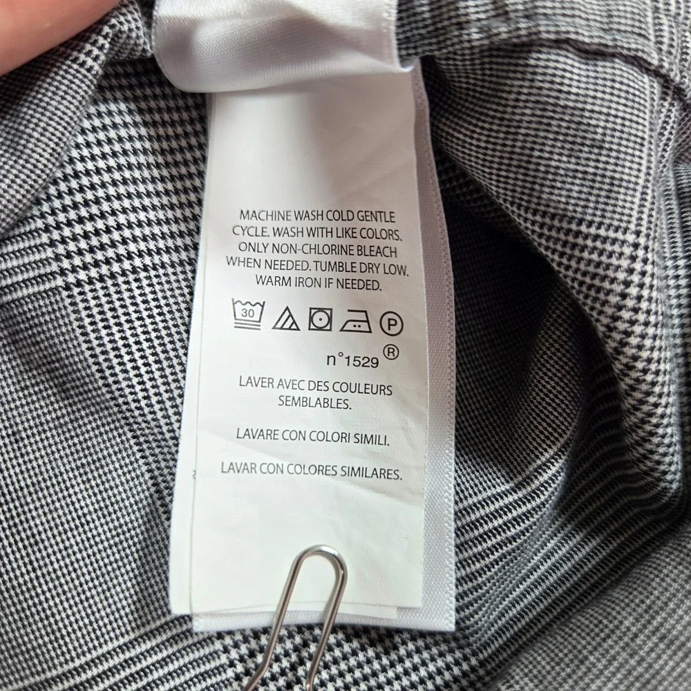 Polo Ralph Lauren Mens Classic Fit Glen Plaid Button Down Shirt Grey White Med